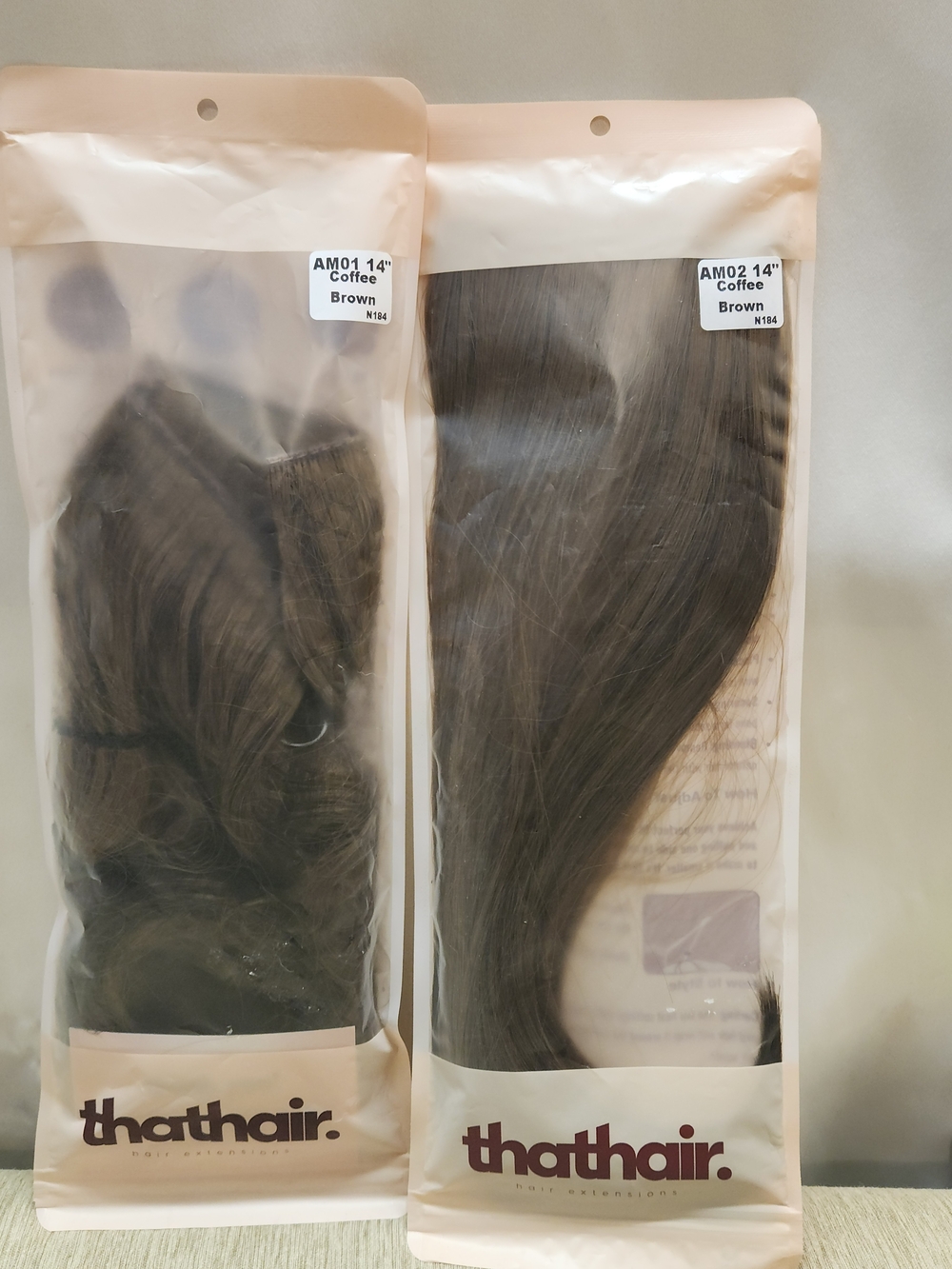 Thathair Coffee Brown 14" Clip-In Hair Extensions - Natural Coffee Brown